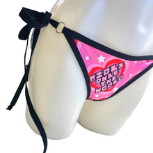 Load image into Gallery viewer, GIRLS RULE | Low Cut Bikini Bottoms | Festival Bottoms, Rave Bottoms, Black Rave Outfit