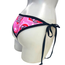 Load image into Gallery viewer, GIRLS RULE | Low Cut Bikini Bottoms | Festival Bottoms, Rave Bottoms, Black Rave Outfit