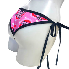 Load image into Gallery viewer, GIRLS RULE | Low Cut Bikini Bottoms | Festival Bottoms, Rave Bottoms, Black Rave Outfit