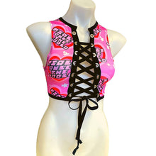 Load image into Gallery viewer, GIRLS RULE | Front Tie Crop Top, Women's Festival Top, Rave Top