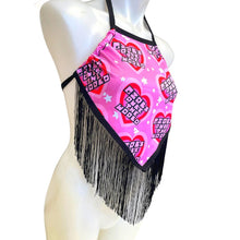 Load image into Gallery viewer, GIRLS RULE | Halter Top with Fringe Women's Festival Top, Rave Top