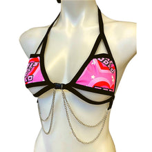 Load image into Gallery viewer, GIRLS RULE | Chain Cage Top, Festival Top, Rave Top with Chains