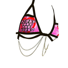 Load image into Gallery viewer, GIRLS RULE | Chain Cage Top, Festival Top, Rave Top with Chains