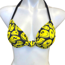 Load image into Gallery viewer, YELLOW SMILES | Twist Top | Adjustable Bikini Top, Women's Festival Top, Rave Top