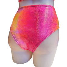 Load image into Gallery viewer, FESTIE BESTIE | Pink/Orange Holographic High Waisted Bottoms