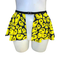 Load image into Gallery viewer, YELLOW SMILES | Ultra Mini Buckle Skirt, Rave Skirt, Festival Bottom