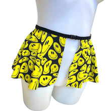 Load image into Gallery viewer, YELLOW SMILES | Ultra Mini Buckle Skirt, Rave Skirt, Festival Bottom