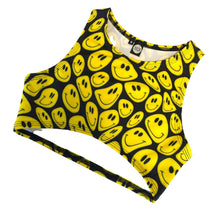 Load image into Gallery viewer, YELLOW SMILES | Underboob Sporty Crop Top, Women's Festival Top, Rave Top