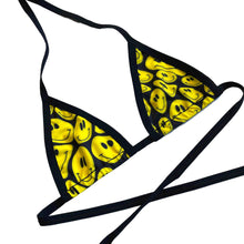 Load image into Gallery viewer, YELLOW SMILES | Bikini Top, Women's Festival Top, Rave Top