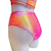 Load image into Gallery viewer, FESTIE BESTIE | Pink/Orange Holographic High Waisted Bottoms