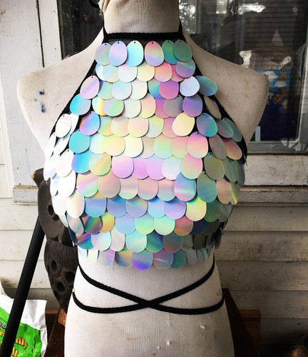 HOLOGRAM | Halter Top, Women's Festival Top, Rave Top