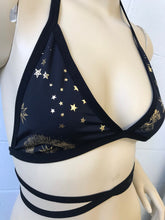 Load image into Gallery viewer, GOLD GODDESS VIBES | Triangle Top, Women&#39;s Festival Top, Rave Top