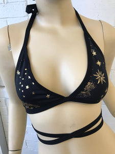 GOLD GODDESS VIBES | Triangle Top, Women's Festival Top, Rave Top
