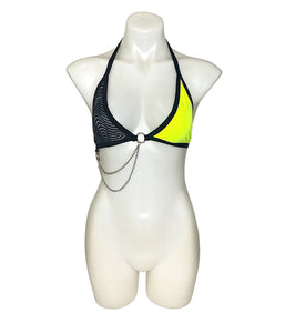 ILLUSIONS | Chain Triangle Top, Festival Top, Rave Top with Chains