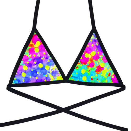 NEON BURST | Triangle Top, Women's Festival Top, Rave Top