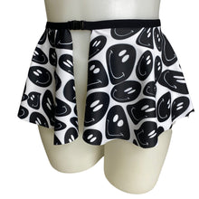 Load image into Gallery viewer, Black White | Ultra Mini Buckle Skirt, Rave Skirt, Festival Bottom