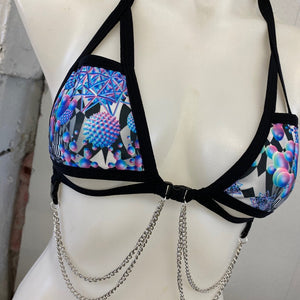 PORTAL PUZZLE | Chain Cage Top, Festival Top, Rave Top with Chains