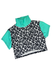 BLUE happy | Underboob Crop Top, Women's Festival Top, Rave Top, Turtleneck