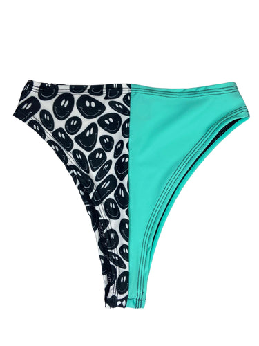 BLUE and BLACK | Split High Waisted High Cut Bottoms