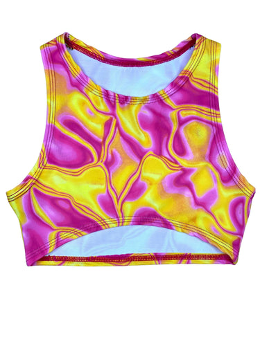 LAVA GIRL | Underboob Sporty Crop Top, Women's Festival Top, Rave Top