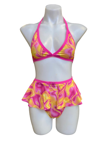 LAVA GIRL | Triangle Top, Women's Festival Top, Rave Top