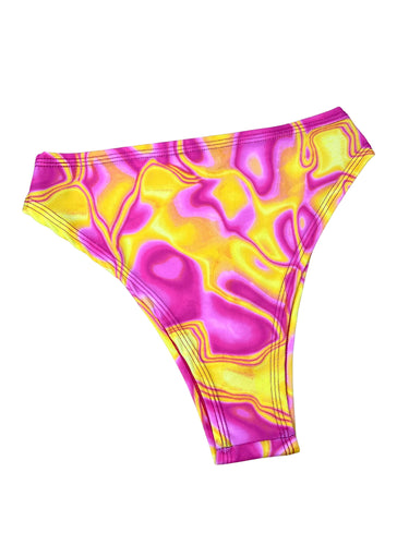 LAVA GIRL | High Waisted High Cut Bottoms, Festival Bottoms, Rave Bottoms, Black Rave Outfit