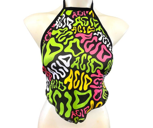 ACID | Halter Top, Women's Festival Top, Rave Top