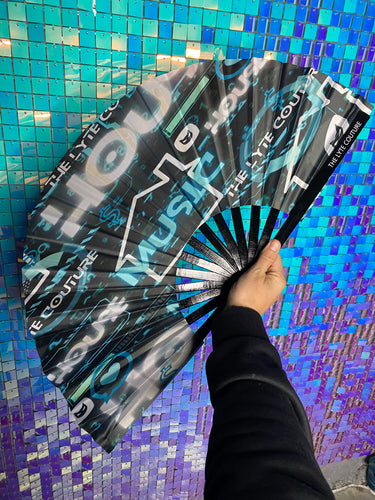 HOUSE MUSIC | Hand Fan, Rave Accessories, Festival Fan