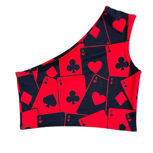 HOUSE OF CARDS | One Shoulder Top, Women's Festival Top, Rave Top