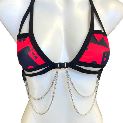 HOUSE OF CARDS | Chain Cage Top, Festival Top, Rave Top with Chains
