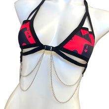 Load image into Gallery viewer, HOUSE OF CARDS | Chain Cage Top, Festival Top, Rave Top with Chains