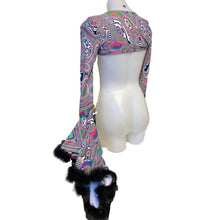Load image into Gallery viewer, LUCID DREAMS | Cascade Bell Sleeve with Fluff Buckle Top, Women&#39;s Festival Top, Rave Top