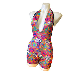 RAINBOW MELT | Playsuit | Halter Romper | Festival Outfit | Rave Jumpsuit | Boho