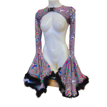 Load image into Gallery viewer, LUCID DREAMS | Cascade Bell Sleeve with Fluff Buckle Top, Women&#39;s Festival Top, Rave Top
