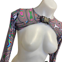 Load image into Gallery viewer, LUCID DREAMS | Cascade Bell Sleeve with Fluff Buckle Top, Women&#39;s Festival Top, Rave Top