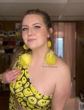 Load image into Gallery viewer, YELLOW HAPPY | One Shoulder Top, Women&#39;s Festival Top, Rave Top