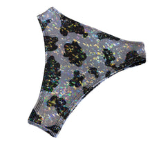 Load image into Gallery viewer, HOLO COW | High Waisted High Cut Bottoms, Festival Bottoms, Rave Bottoms, Cow Print Rave Outfit