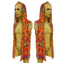 Load image into Gallery viewer, ALL The GLOW | Slim Fit Men&#39;s Rave Hooded Tank Top Vest, Festival Shirt