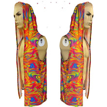 Load image into Gallery viewer, ALL The GLOW | Slim Fit Men&#39;s Rave Hooded Tank Top Vest, Festival Shirt