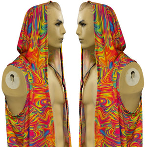 ALL The GLOW | Slim Fit Men's Rave Hooded Tank Top Vest, Festival Shirt