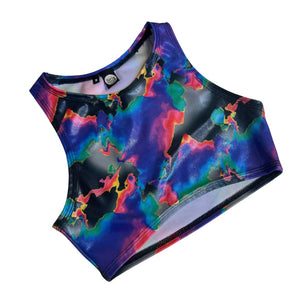 MIRAGE | Underboob Sporty Crop Top, Women's Festival Top, Rave Top