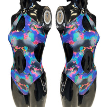 Load image into Gallery viewer, MIRAGE | Aria Cut-Out Bodysuit, Rave Bodysuit, Women&#39;s Rave | Chain sides