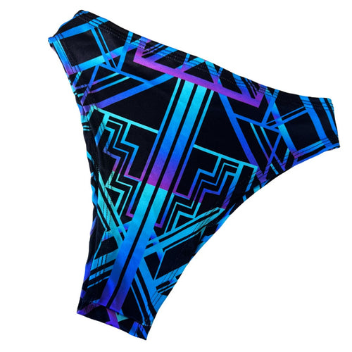 ALL NIGHTER | High Waisted High Cut Bottoms, Festival Bottoms, Rave Bottoms, Black Rave Outfit