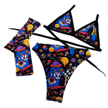 Load image into Gallery viewer, 50 Dolla Make Ya Holla| SID | Triangle Top + High Waisted High Cut Bottoms + Forearm Gloves