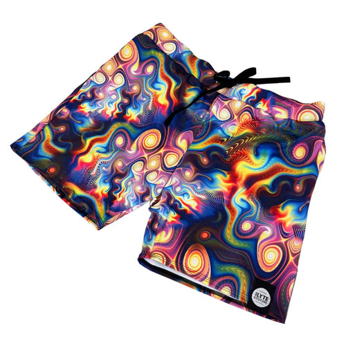 FRACTAL DREAMS | Mens Shorts | Festival Shorts | Drawstring Shorts