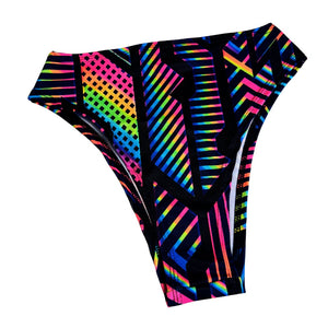 90’s BABY | High Waisted High Cut Bottoms, Festival Bottoms, Rave Bottoms, Neon Rave Outfit