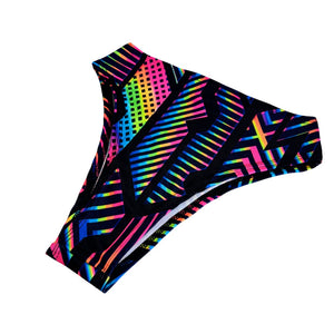 90’s BABY | High Waisted High Cut Bottoms, Festival Bottoms, Rave Bottoms, Neon Rave Outfit