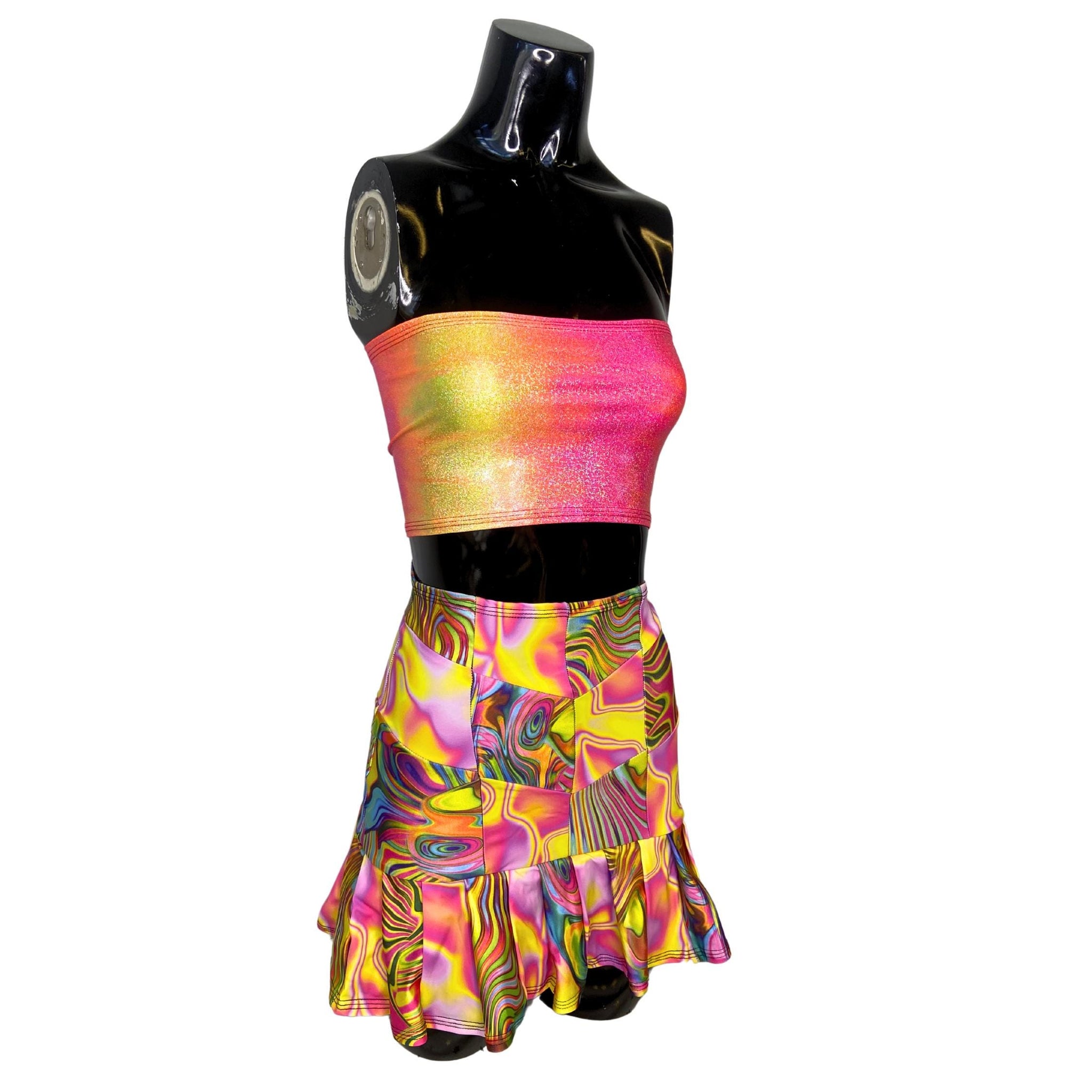 Size Small One Of A Kind Skirt Set | Patchwork Skirt with Matching Top The Lyte Couture Size Small One Of A Kind Skirt Set | Patchwork Skirt with Matching Top The Lyte Couture