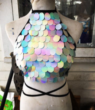 Load image into Gallery viewer, HOLOGRAM | Halter Top, Women&#39;s Festival Top, Rave Top