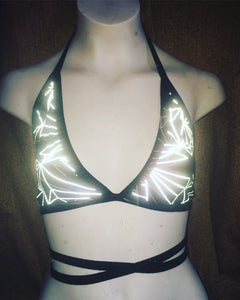 REFRACTION | REFLECTIVE | Triangle Top, Women's Festival Top, Rave Top